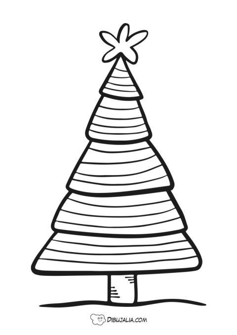 Árbol de navidad con líneas paralelas