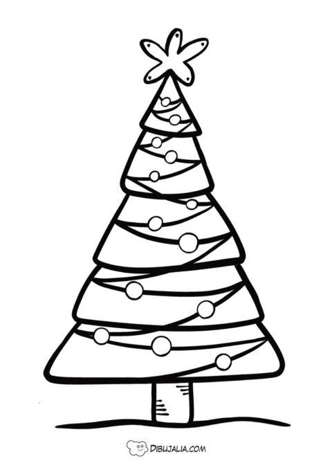 Árbol de navidad con bolas