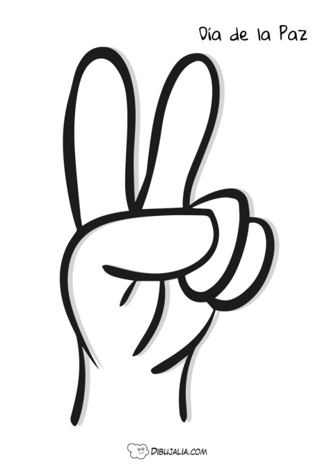 Simbolo de dedos de la paz