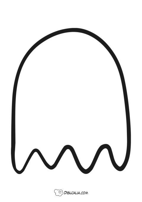 Plantilla Silueta de un Comecocos