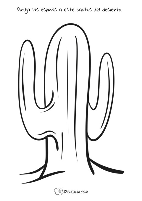 Dibuja las espinas de un cactus