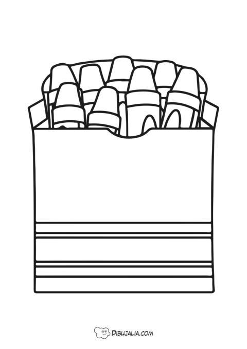 Caja ceras de colores