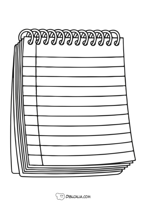 Cuaderno de notas - Dibujo #2548 - Dibujalia - Dibujos para Colorear y  Recursos Educativos