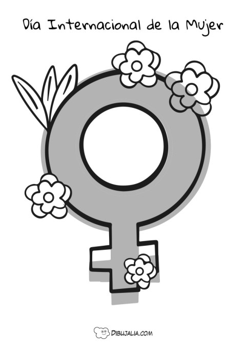 Simbolo del Día de la Mujer - Dibujo #2567 - Dibujalia - Dibujos para  Colorear y Recursos Educativos