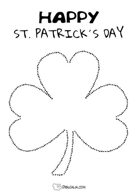 St Patrick's trébol con puntos