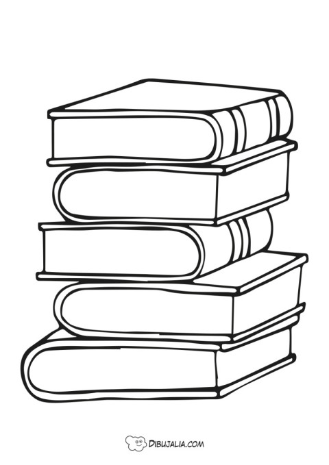Pila de libros para decorar - Dibujo #2653 - Dibujalia - Dibujos para  Colorear y Recursos Educativos