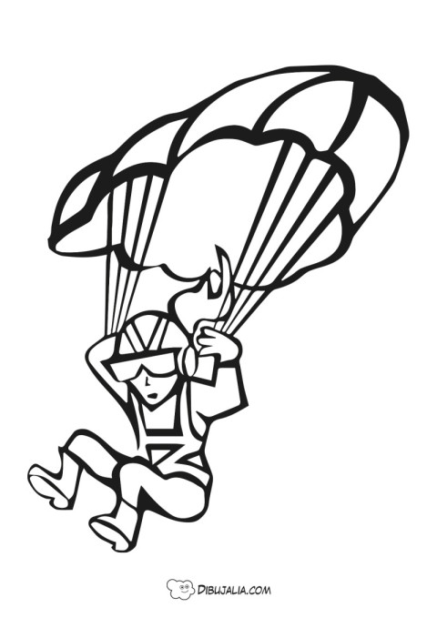 Paracaidista volando