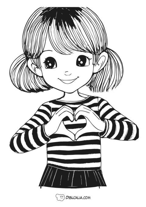 Niña nos manda amor