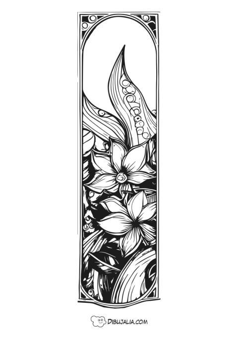 Marca páginas floral