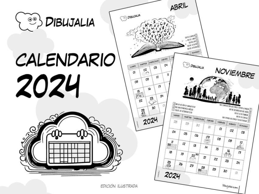 Calendario 2024 Ilustrado Español