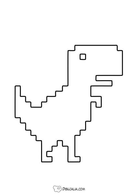 Dino T Rex Google Silueta