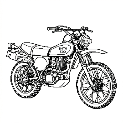 Moto Cross Pixel Art