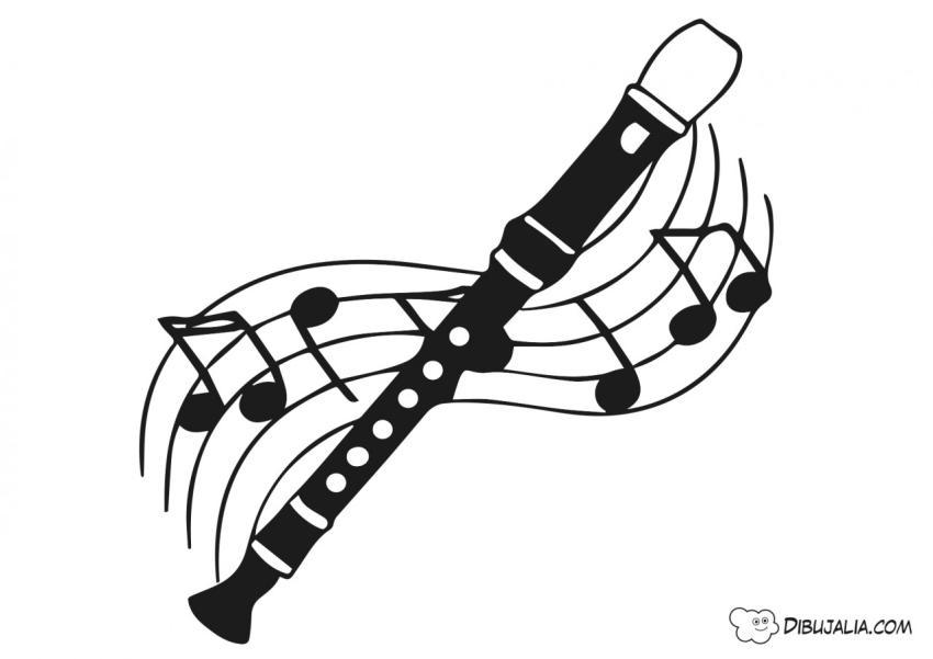 Flauta y pentagrama