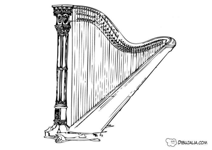 Arpa tradicional de música