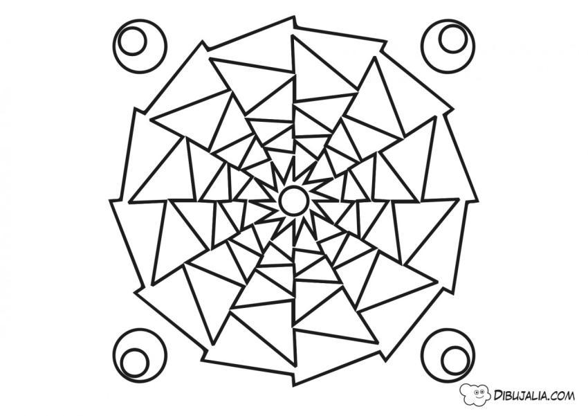Mandala caleidoscopio triangular