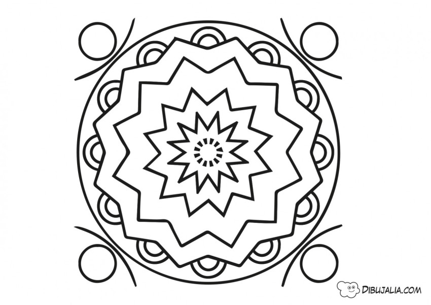 Mandala circulos Zig Zag