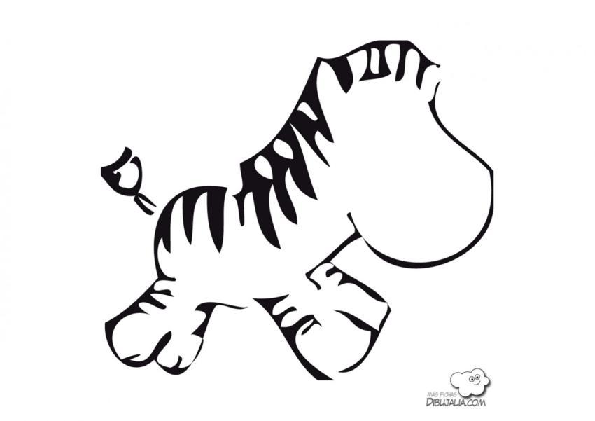 Cebra actividad para completar cara