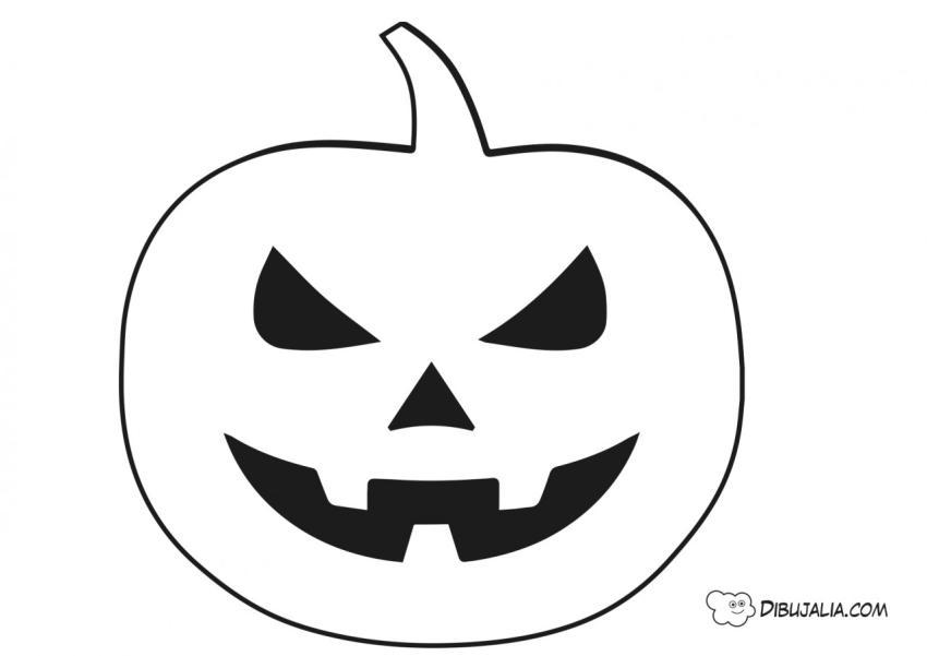 Silueta de calabaza terrorifica