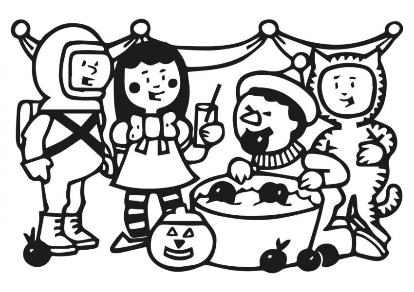 Fiesta de amigos de halloween