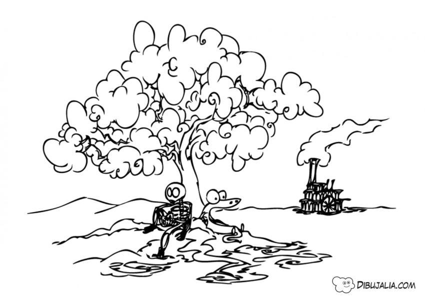 Esqueleto Calavera perdidos en isla