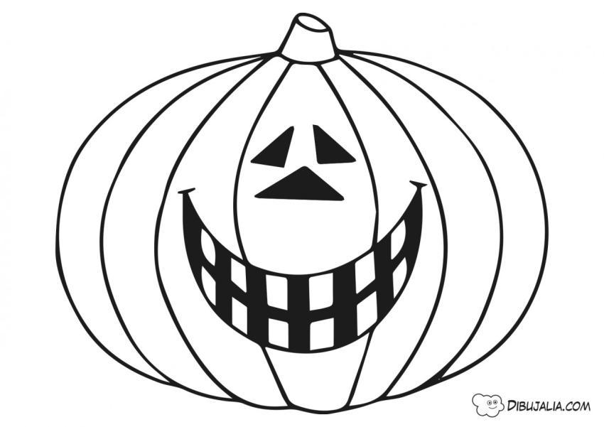 Calabaza sonrisa de dientes