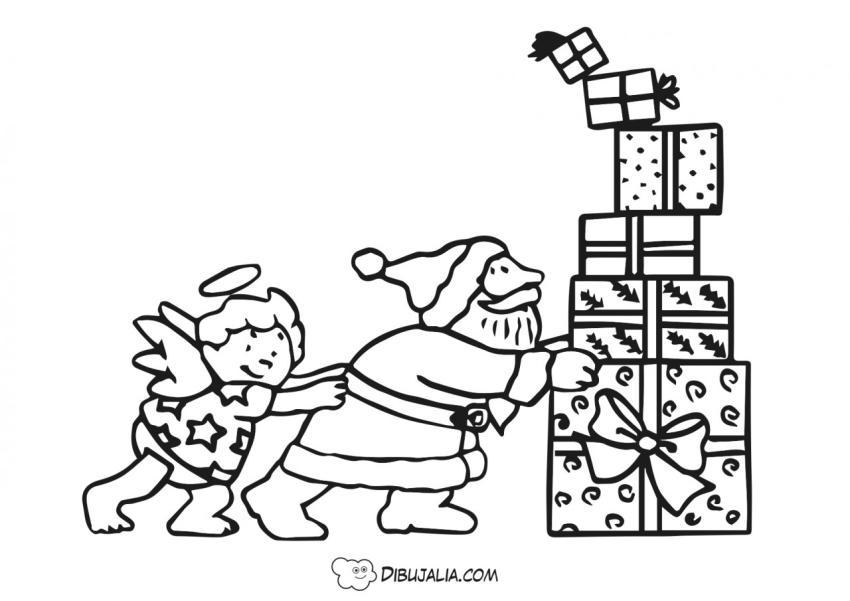 Papa Noel con regalos