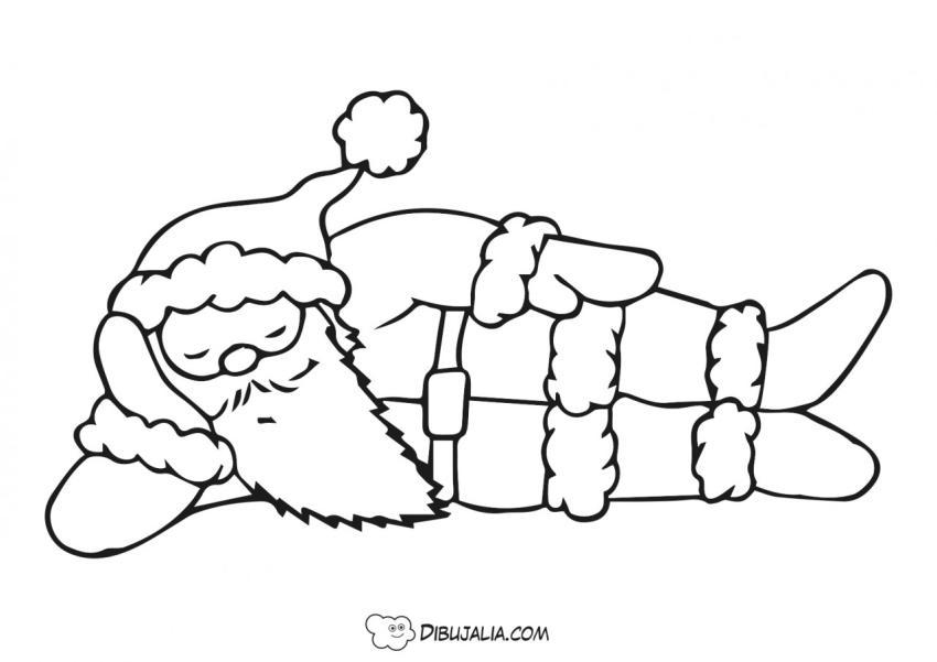Papa Noel durmiendo