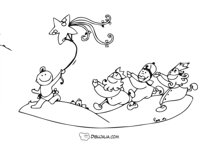 Reyes magos y la etrella con Jesús