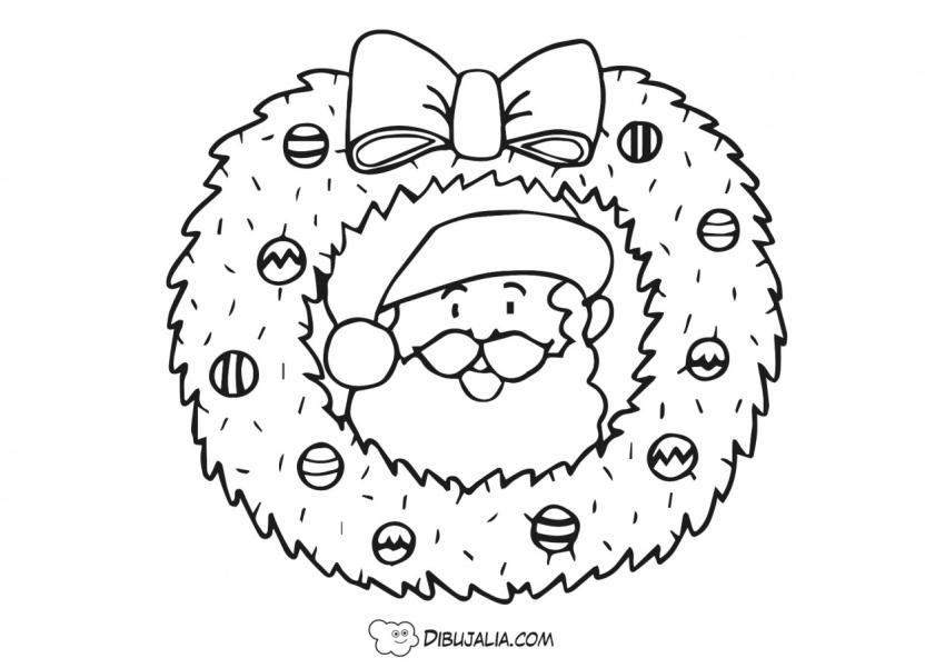 Papá Noel en una corona