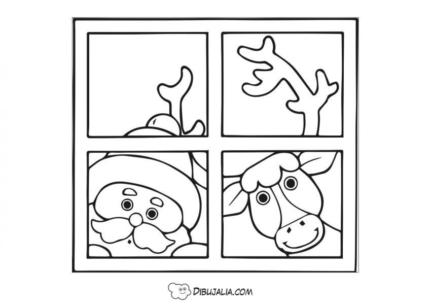 Papa Noel con un reno