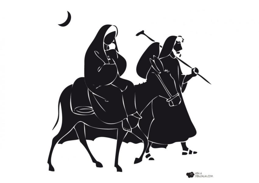 Siluetas estampa navidad