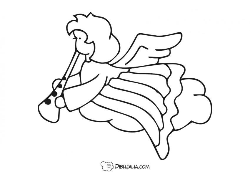 Ángel tocando la flauta