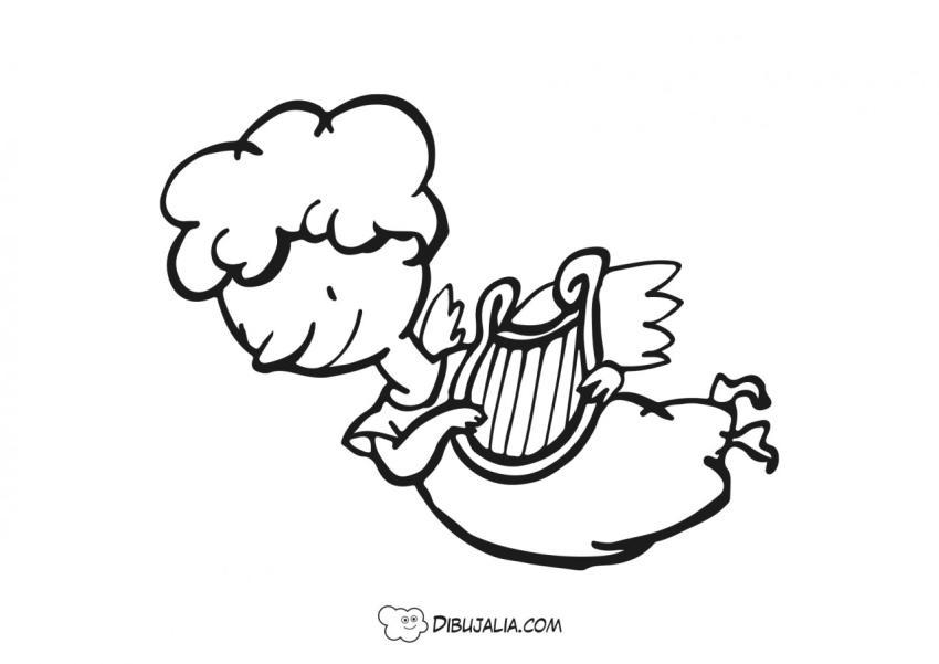 Ángel con instrumento musical