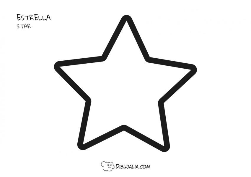 Silueta estrella de 5 puntas
