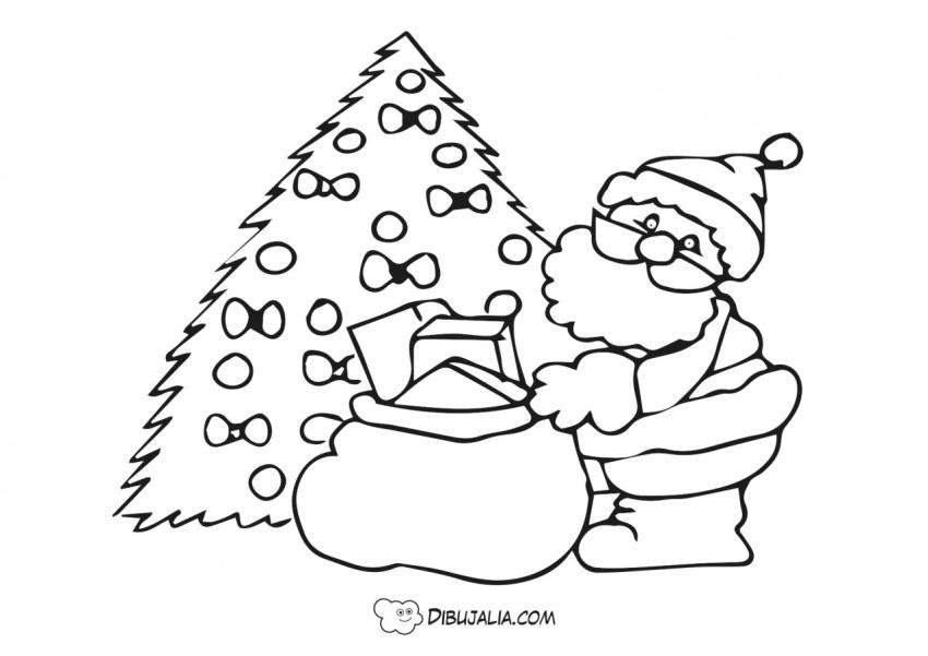 Árbol Navidad y Papa Noel