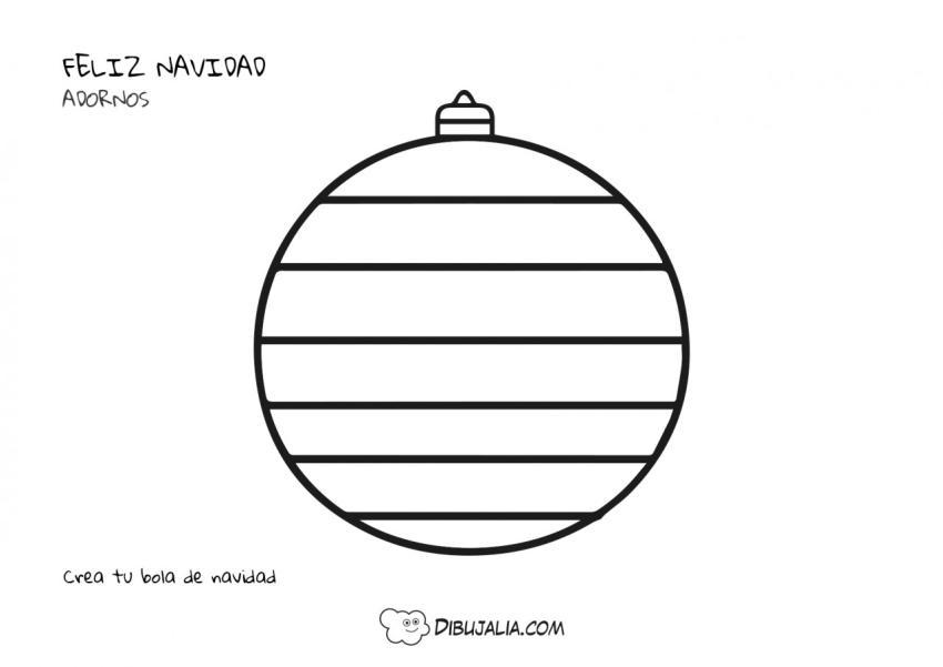 Bola Navidad líneas paralelas