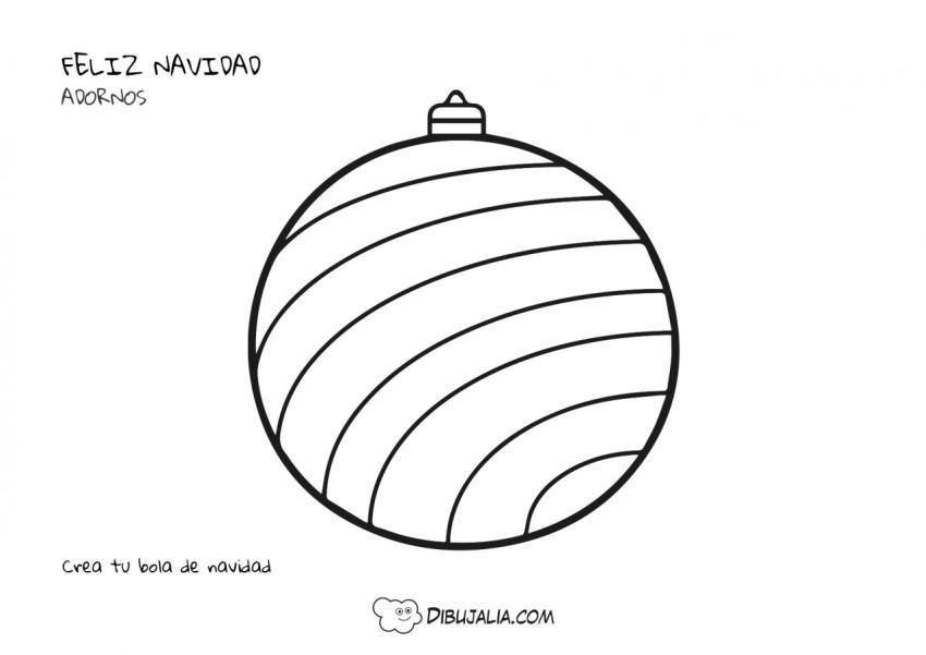 Bola de navidad líneas paralelas