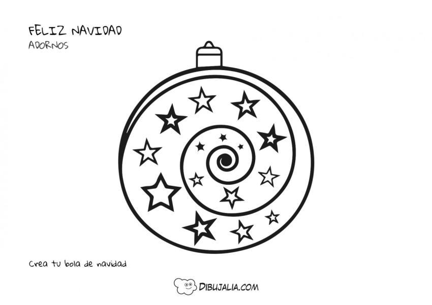 Bola de navidad espiral de estrellas