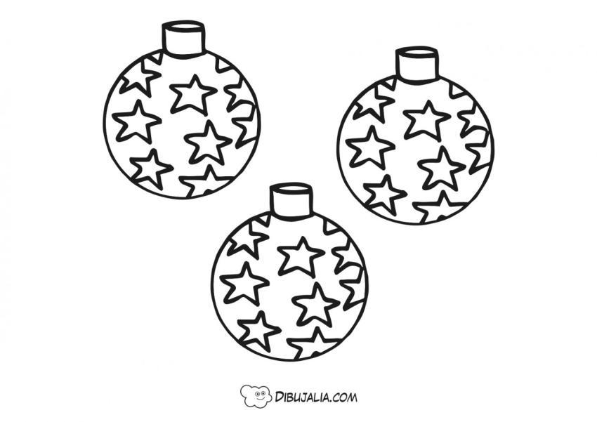 Bolas de navidad con estrellas