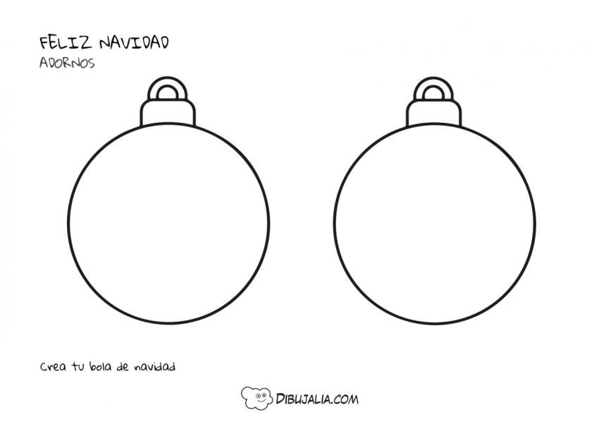 Ficha siluetas bolas de navidad