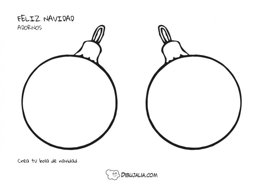 Ficha siluetas de bolas de navidad