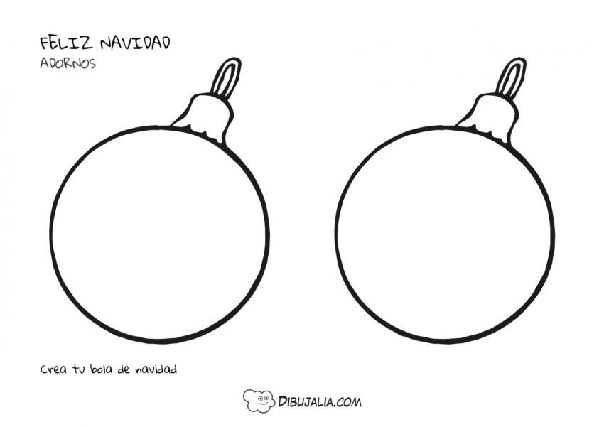Ficha siluetas bolas de navidad