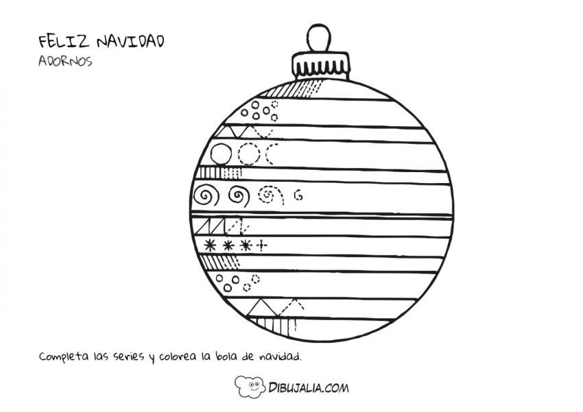 Bola de navidad grafomotricidad