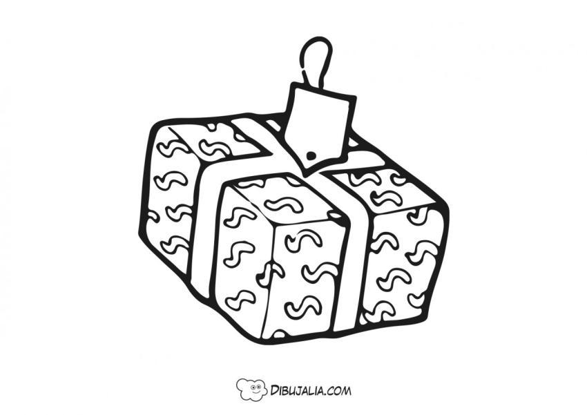 Adorno con forma de regalo