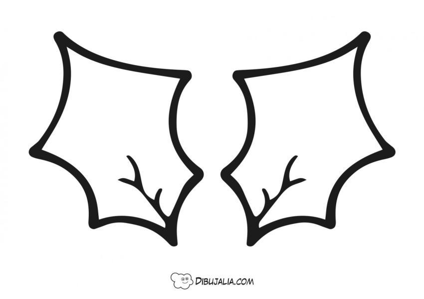 Plantilla hojas de acebo