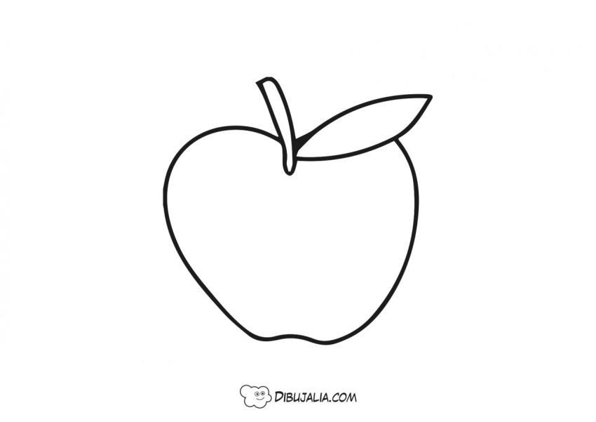 Manzana con hojita
