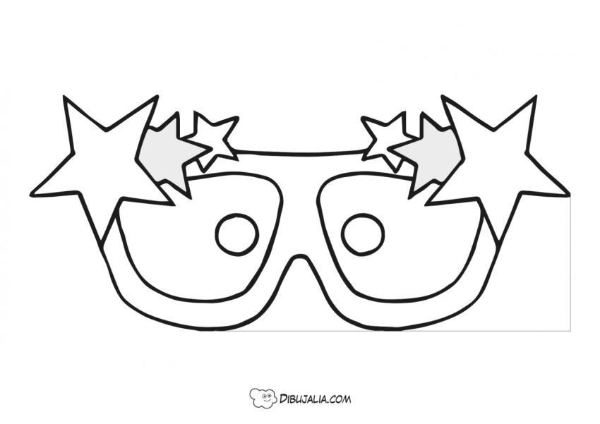 Antifaz de gafas con estrellas