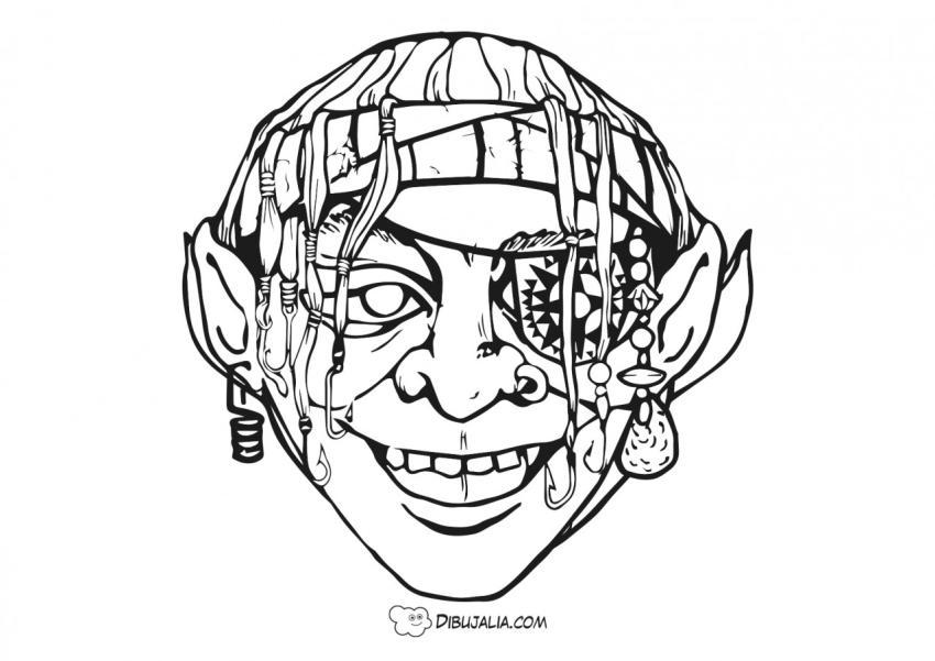 Máscara pirata malvado