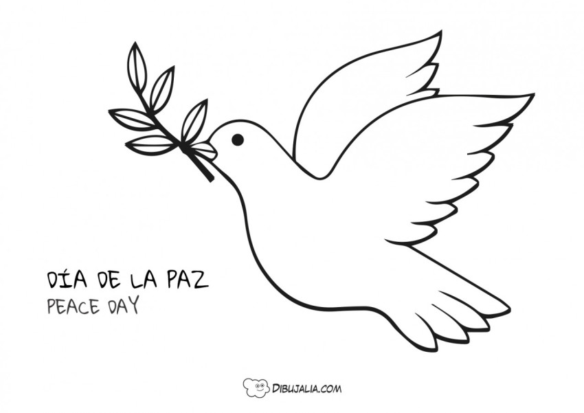 Cartel con Paloma Día de la Paz