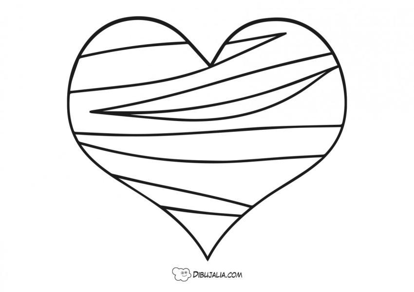 Corazón con trazos